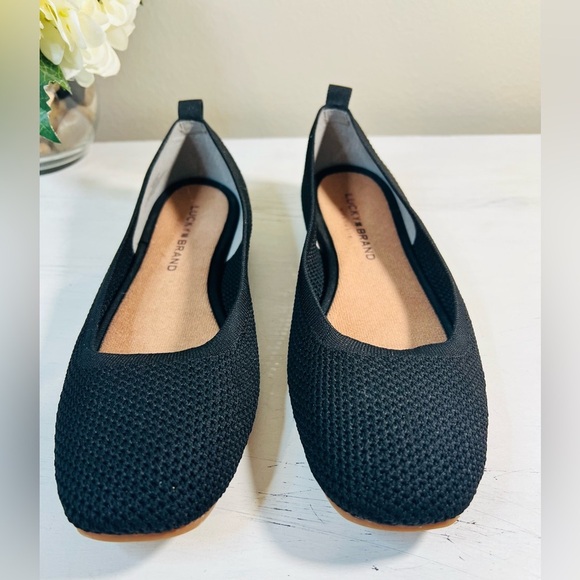 Lucky Brand Daneric ballet flat, knit, Round Toe, Black, Size 8 - Picture 5 of 7